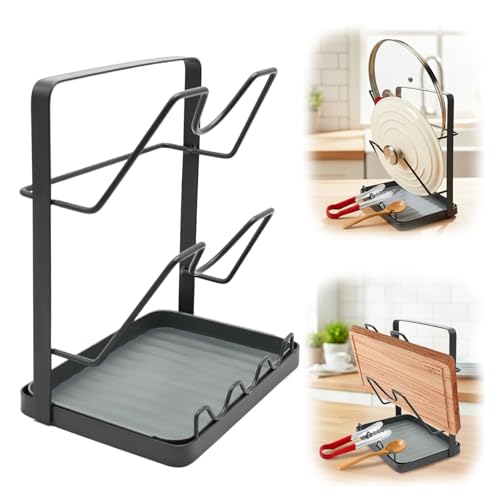 【Drenaggio ventilato e base rimovibile】 Il design aperto e la spaziatura strategica del ripiano per coperchi garantiscono un'eccellente ventilazione, prevenendo l'umidità e la muffa. Il vassoio raccogligocce rimovibile in silicone raccoglie l'umidità in eccesso, mantenendo i piani di lavoro puliti e asciutti. È facile da rimuovere per la pulizia, consentendo di risparmiare tempo e fatica.