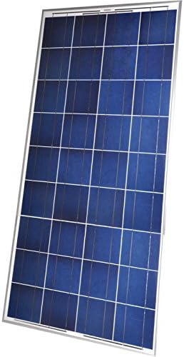 Crystalline Solar Panel - 150 Watts, 12 Volt, 26.5 Inch L x 58.75 Inch W x 1.6 Inch D