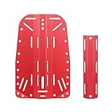 The light weight aluminum scubas backplate combines ergonomic design with strategic perforations for reduced weight and easy attachment of dive accessories, enhanced by a sleek black coated finish