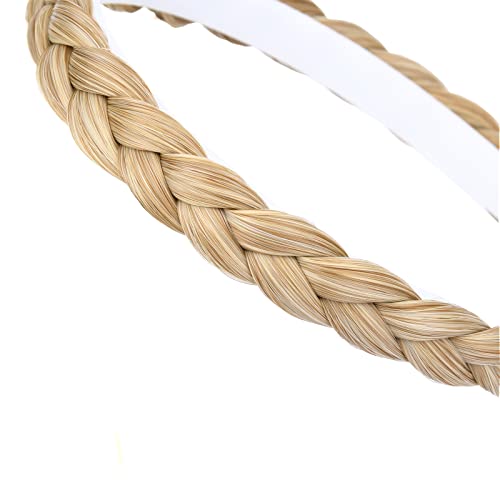 BOBIYA Synthetic Hair Plaited Headband Braid Braided With Teeth Plait Hair Headband With Teeth (Honey Blonde) - Image 3