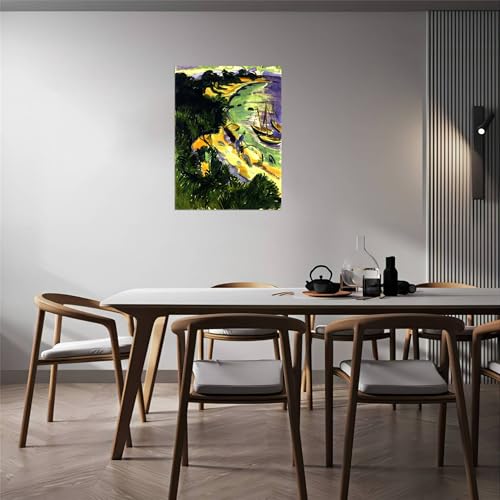 Tableau d'art abstrait paysage et impression sur toile pour décoration