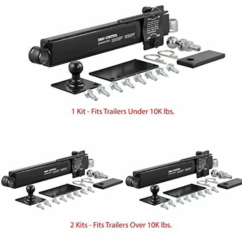 Shocker Impact Cushion Hitch Combo Ball & Sway Control Towing Kit, Fits 2" Hitch 1 Sway Arm #TOP6