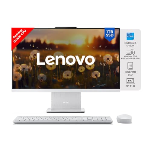 Lenovo IdeaCentre AIO Intel Core i5 13420H 27" FHD IPS 3-Side Edgeless All-in-One Desktop with Alexa Built-in (16GB/1TB SSD/Win11/Office 2021/5.0MP+IR Camera/Wireless EOS Keyboard & Mouse), F0HM003CIN (B0D3F6S8RP) Amazon Price History, Amazon Price Tracker