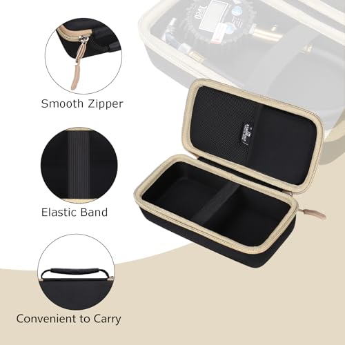 Image of Tourmate Hard Storage Case for Tire Pressure Gauge, Portable Oxford Cloth Storage Box - 100 PSI (Only Case) (Black & Gold)