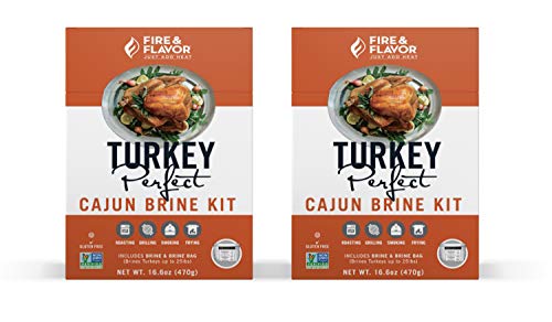 Fire & Flavor All Natural Turkey Perfect Cajun Brine Kit, Perfect for Roasting