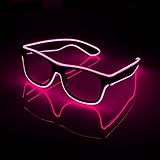Exquisita mano de obra: la línea El de alta calidad aporta un excelente efecto visual y un tiempo luminoso continuo más largo por la noche. El marco es duradero y los cables están firmemente conectados. El material de PVC es resistente al calor. Marco de gafas de sol de moda con lente transparente que te proporciona una sensación de moda.