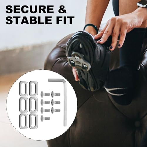 Qjaiune Replacement Bolts Screws Washers for Delta Bike Cleats - 6-Piece Set with Allen Wrench, Made of Alloy Steel - Compatible with Indoor Cycling & Road Bikes (Cleats Sold Separately)