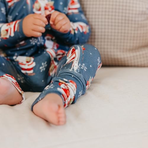 Image of Copper Pearl Zip-Up Footie Baby Pajamas - Soft Newborn Onesies for Boys & Girls, Tag-Free with Two-Way Zipper Baby Sleepers for Newborn - 24 Months, Santa Claus