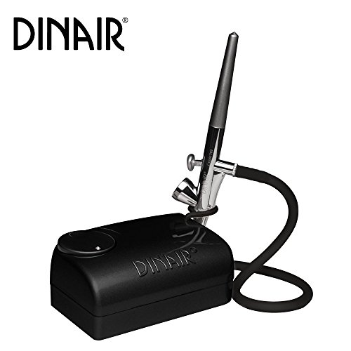 Dinair Airbrush & Compressor Set | Multi-Purpose: Professional Makeup, Hair, Tanning, Tattoos, Face & Body Art, etc.