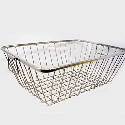 MEEZO Stainless-Steel Dish Drainer Basket/Dish Drying Rack/Plate Stand
