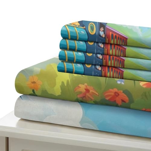 Ensemble de literie train à vapeur 3 pièces en microfibre super douce premium