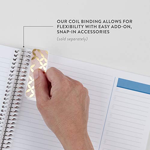 Erin Condren 8.5" X 11" Spiral Bound Productivity Notebook - Mid Century Circles. 160 Lined Page & To Do List Organizer Notebook. 80Lb Thick Mohawk Paper. Stickers Included #TOP1