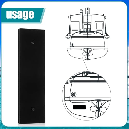 Saysurey Boat Transducers Mounting Plate - UV Resistant Marine Grade Black 925 Transducer Mounting Plate for Boat Universal Fit, 3.5\" x 12\"