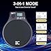 EX [3-IN-1] Portable Digital Electronic Drum Pad, with [Metronome, Speed Detection & Tap Counting] 10″ TPR Practice Pad, Black