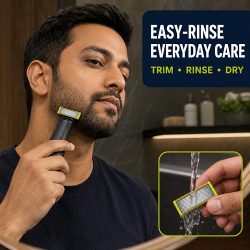 Image of Replacement Blade Compatible with Philips OneBlade Trimmers for Men, Fits QP1424, QP1624, QP2512, QP2525, QP2532, QP2620, QP2724 /10, QP2824 /10 & QP6550, Blade Only, 1 Pack