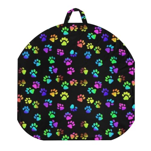 Sellikakes Colorful Dog Paw Newborn Lounger Cover Soft Comfortable Baby Lounger Pillow Slipcover Removable Infant Nest Pillow Cover for Boys Girls