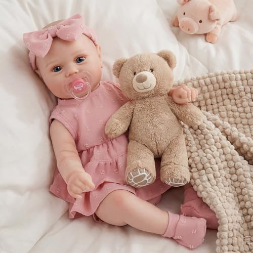 Muñeca Reborn 20" con Dos Conjuntos de Ropa, Realista miniatura 6