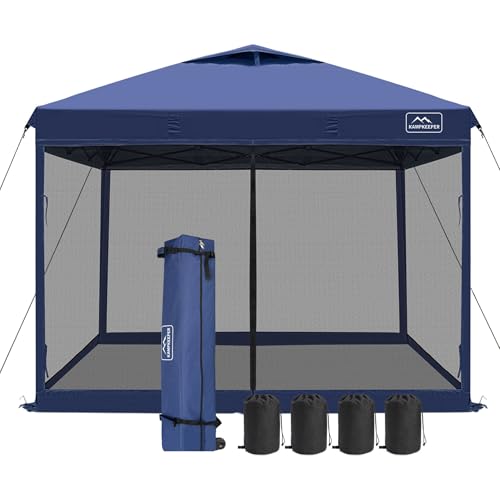 KAMPKEEPER 10x10 Pop-Up Canopy Tent, Waterproof Portable...