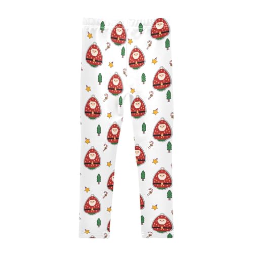 ZZKKO Girls Leggings Santa Claus Strawberry Toddler Girls Clothes Leggings for Girls Toddler Girls Leggings 3-4T2
