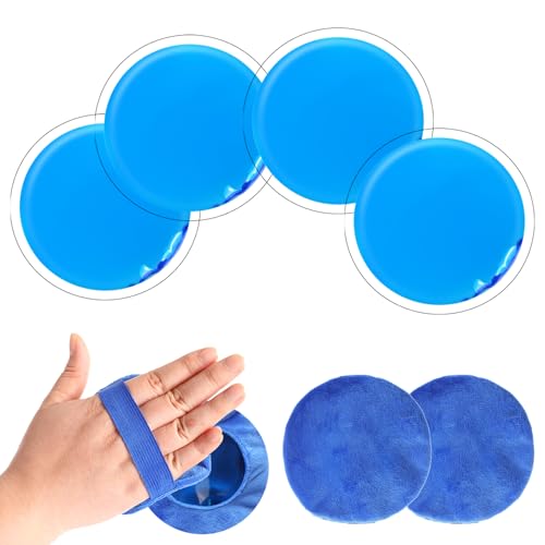 Gel Ice Pack Round Reusable Ice Packs for Injuries Hot and Cold Compress Pain Relief and Swelling...