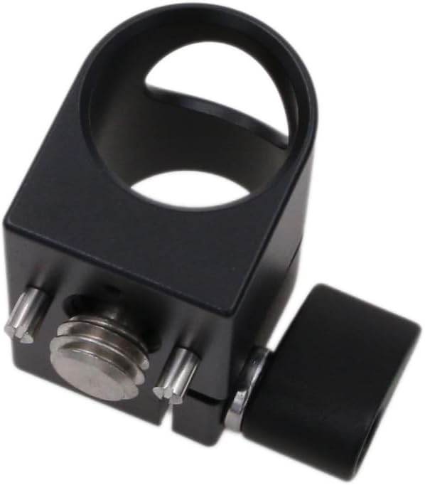 19mm Rod Clamp Mounting Bracket 3/8" Screw for Sony ARRI RED Camera Lens Motor Wireless Follow Focus (Black)