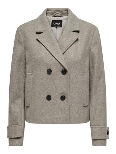 Dettagli del marchio ONLY Onlfreja Life Short Db Jacket OTW Noos Cappotto, Meringa Mocha. Dettagli: mélange, XL