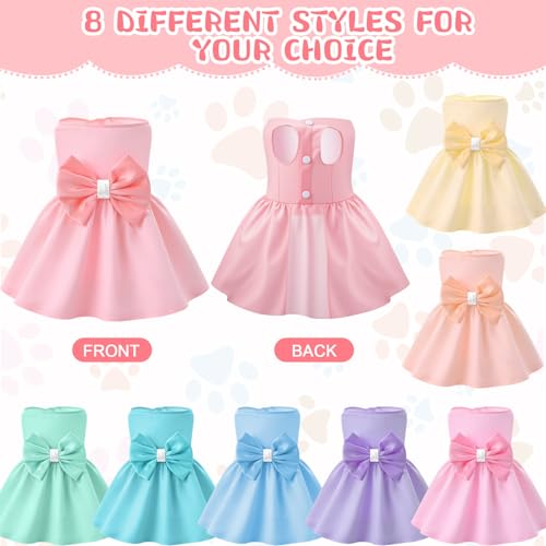 Robes de princesse pour chien Sanwuta : lot de 8 jupes légères d'été pour chienne et chiot, taille M - 11