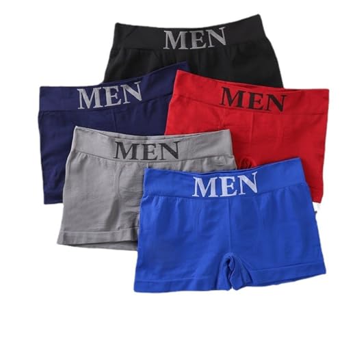 Men's Boxer Briefs 5-Pack - Breathable, Stretchable Underwear Shorts One Size