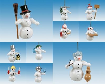 Christmas Tree Decoration Christmas Decorations Tree Decoration 10-Piece/Snow Man Height of Approx. 6.5 cm New