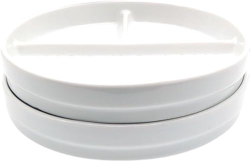 Elk and Friends Platos blancos de porcelana de 6.7 pulgadas  Platos divididos  Adecuado para niños pequeños  Aptos para microondas y lavavajillas