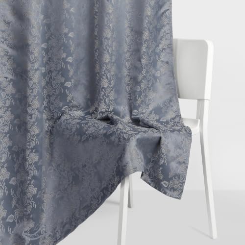 Image of haus & kinder Jacquard Window Curtain 5 Feet Long Pack of 1 Window Curtain, 5 Feet Curtains for Window (Spring Trellis, Mint 130x152 CM)