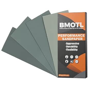 Automotive Wet Dry Sandpaper, 3-2/3" x 9", 1000/1500/2000/2500 Grit