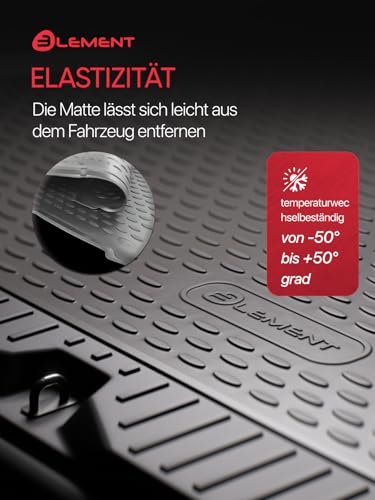 Element Kofferraummatte Kofferraumwanne passend für Cupra Formentor (I Rest) | 2024 - | untere Ladebodenstellung | 100% passgenaue Antirutschmatte Auto, Gummimatte Auto, Kofferraum Schutzmatte