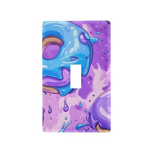 xigua Toggle Switch Wallplate Cartoon Donut Switch Wall Plate Cover,Decorative Outlet Cover Switch Cover for Home Office Bedroom 4.53