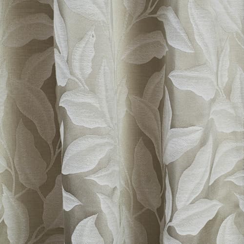 Image of haus & kinder Printed Jacquard Window Curtain 5 Feet Long Pack of 1 Window Curtain, 5 Feet Curtain for Window (Botanic Hush, Ivory Nature Design 130x152 CM)