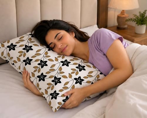 Image of Hollow Fiber for Bed Adjustable Sleeping Pillow | Height Adjustable | Soft & Fluffy Comfort | Multicolor | 24 x 16 Inch | Set of 2|BL-75