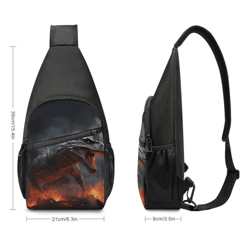 Mochila cruzada ligera Red Magma Flying Dragons miniatura 2
