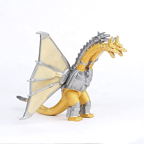 De-Lite Action Figures PVC Anime Movable Movie Collectible Model Statue Toys-Special Edition 2021 (King Ghidorah Mechanical 3-Headed Goldzilla-King of Monsters-2021,Size 6 in)