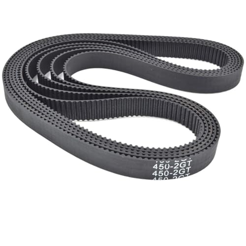 2M2GT Timing Belt Lp=430 436 440 444 448 450 454 460 466 468 470 476 478 480-500 Width 9mm Rubber 2Pcs(450-2GT-(225 Teeth))