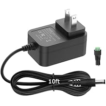 5V 1A Power Supply Adapter 5W 10FT AC 100V-240V to DC 5Volt 1Amp 0.5A Power Cord for Graco Swing, Baby Monitor, Raspberry Pi, Security Camera, TV Box with DC Tip 3M