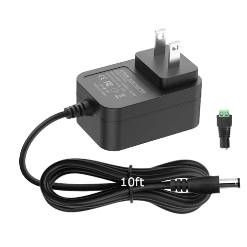 Arkare 5V 1A Power Supply Adapter 5W 10FT AC 100V-240V to DC 5Volt 1Amp 0.5A Power Cord for Graco Swing, Baby Monitor, Raspberry Pi, Security Camera, TV Box with DC Tip 3M