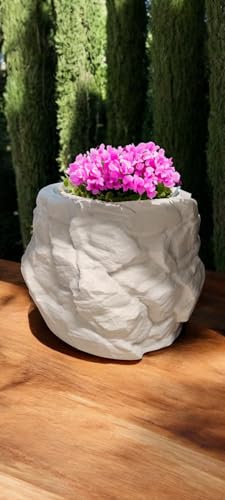 Rock Shaped Planter – Stone Look Flowerpot for Indoor &
