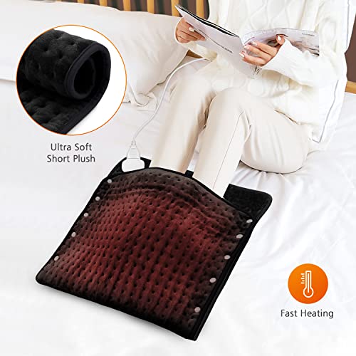 Snailax Heating Pad For Back Pain Relif, 6 Temperature Settings & Auto Shut Off,17”X33”,Washable Heat Pads For Abdomen,Feet,Back,Cramp, Under Desk,Office,Home(Black) #TOP6