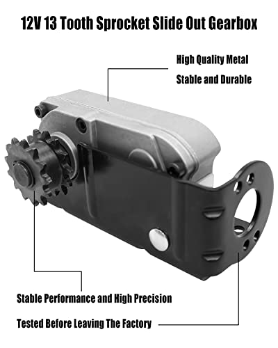 Image of Slideout Gearbox Replace R25076-1 with 13 Tooth Sprocke Fit for 12V R25076 Accu-Slide Cable-Driven Room System Motor R25076 R25074 R25075