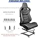FREEMOTOR802 Racing Seats with Dual Lock Sliders, Universal For Most Cars Vehicles First Row, 1 Pair Reclinable Sport Bucket Seats, PU Carbon Fiber Look Leatherette, Gray