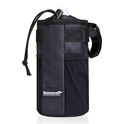 UBORSE Bolsa de Soporte para Botella de Agua para Bicicleta Bolsa de Manillar para Bicicleta Soporte para Bebidas con Aislamiento Bolsa de Almacenamiento para Bicicleta de Montaña