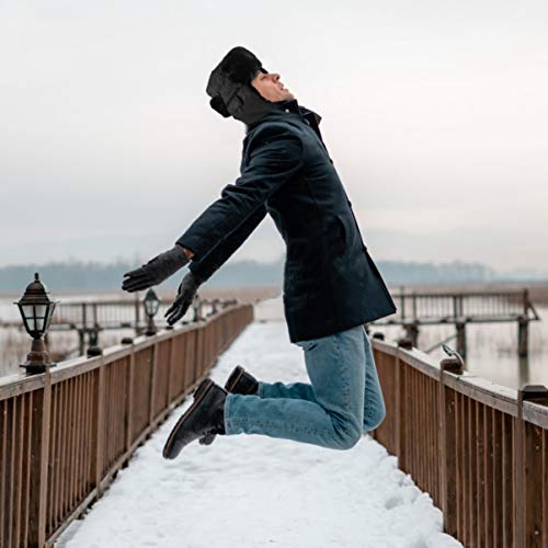 CLISPEED-Trapper-Winter-Trooper-Hat-Windproof-Russian-Hats-Bomber-Hat-Thick-Hunting-Ushanka-Ear-Flap-Eskimo-Hat-Pilot-Aviator-Cap-Hat-for-Men-Women