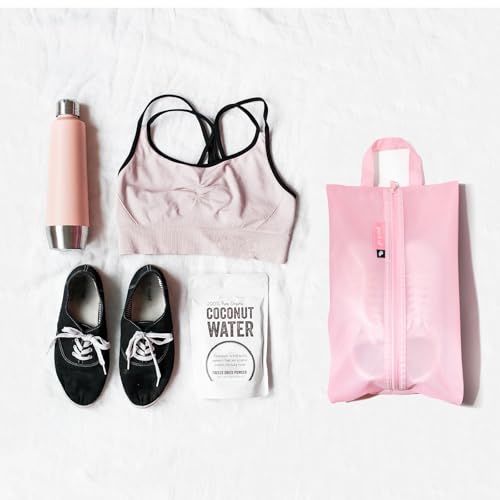 Image of pack all Water Resistant Travel Shoe Bags, 2 Pack Pink