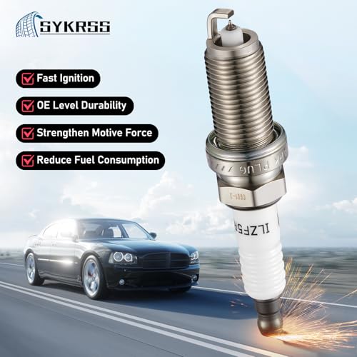 Image of LZFR5CI-11 Iridium Spark Plugs 8 Pack Compatible with Dodge Challenger Charger Durango Dakota Ram 1500 2500 3500 Classic Aspen 300 Grand Cherokee Commander 4.7L 5.7L V8 Engine for 92145