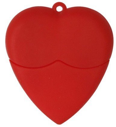 Microware 16GB Rubber Red Heart Shape Pen Drive